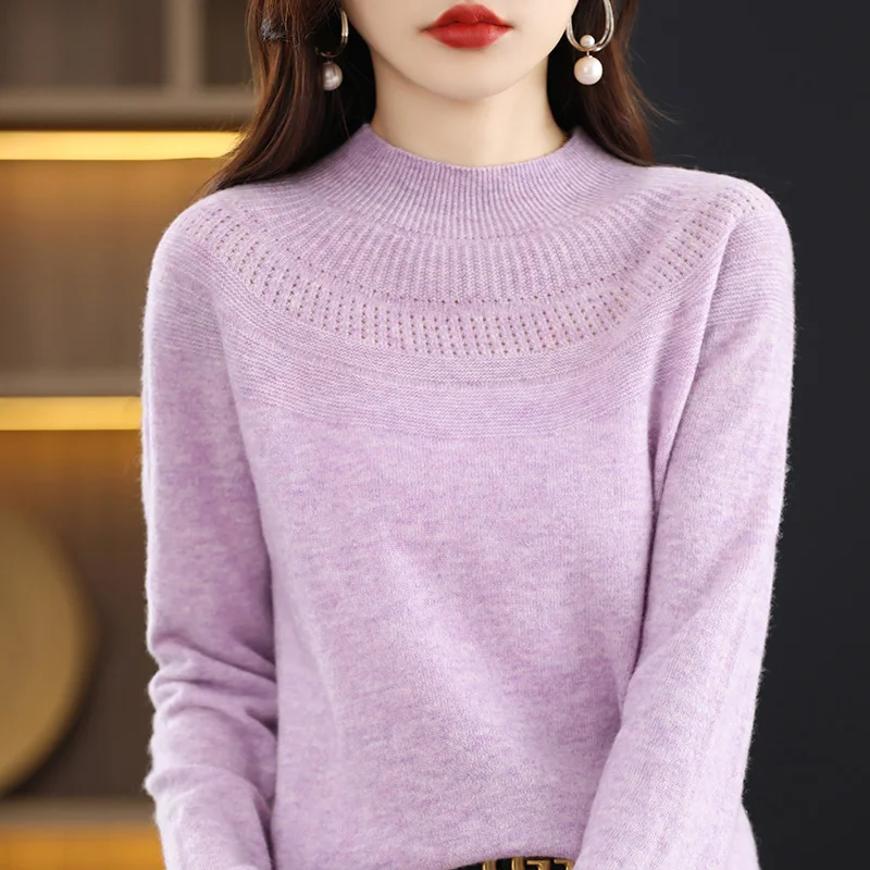 100% seamless sweater autumn and winter bottoming shirt women\'s new autumn and winter sweater sweater first-line ready-to-wear