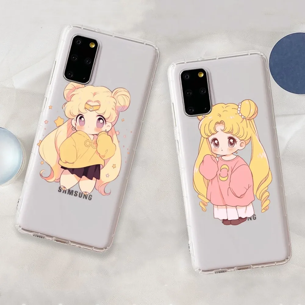 

S-Sailor-Moon anime Mousepad For Samsung S 20 21 22 23 for Redmi Note7 8 9 10 for Huawei P20 30 40 Clear Case