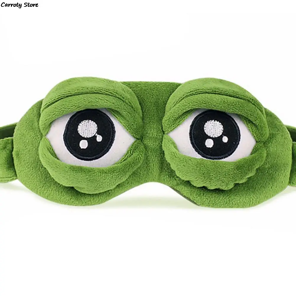 1pc 3D FROG Sleeping Mask Eyeshade Plush Eye Cover Cartoon Eyeshade for Eye Travel Relax Gift Sleep mask for eyes cute patches