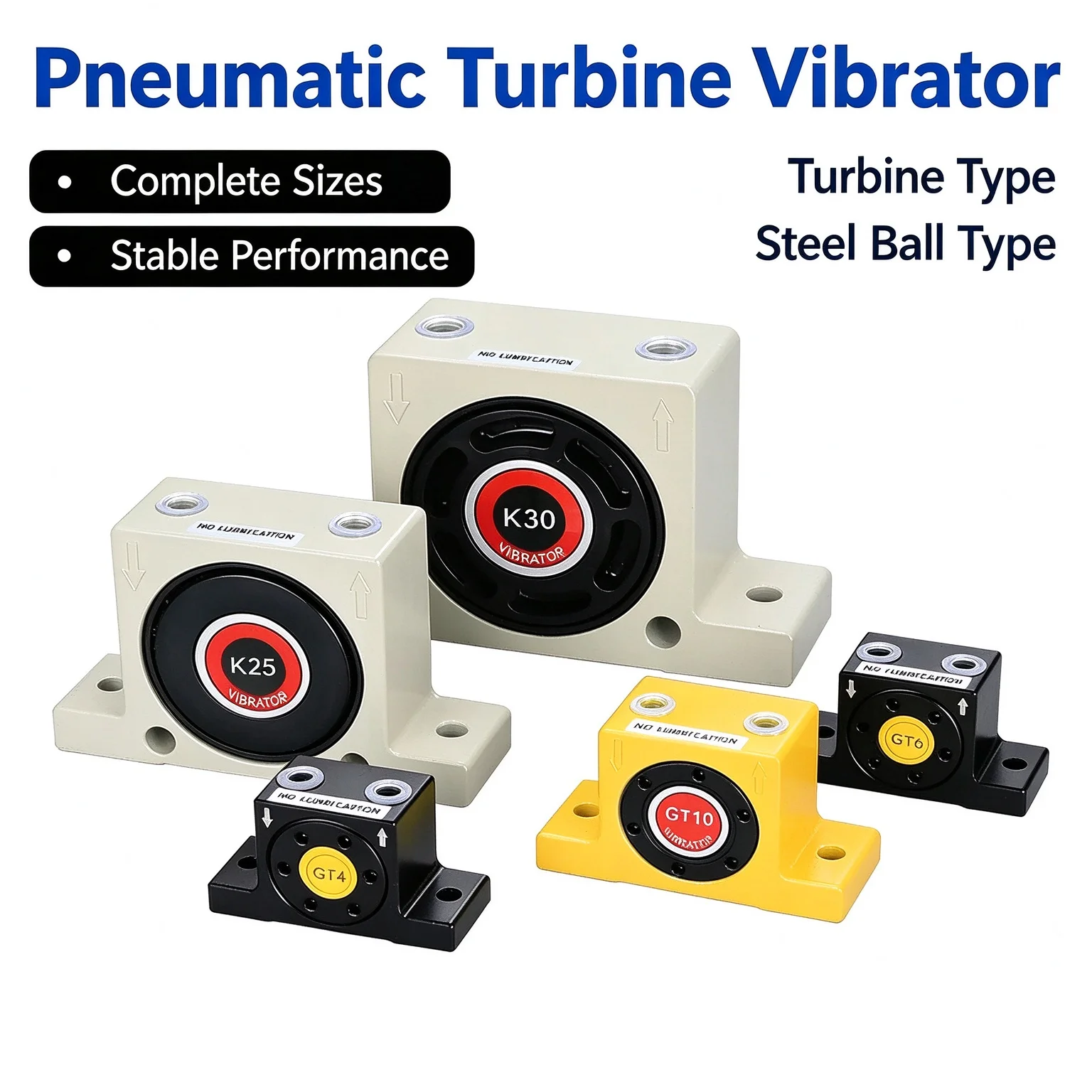 Pneumatic Vibrator K08/K10/K13/K16/K20/K25/K30/K32/K36 Oscillator GT04/06