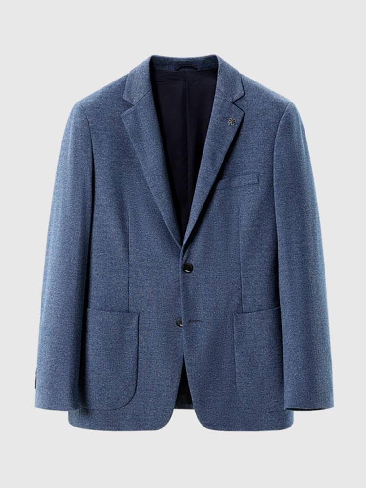 

Casual Velvet Elastic Business Casual Style Spring New Men's Suit Jacket Two Buttons Long Sleeve Standard Fit No Ironing Requ...