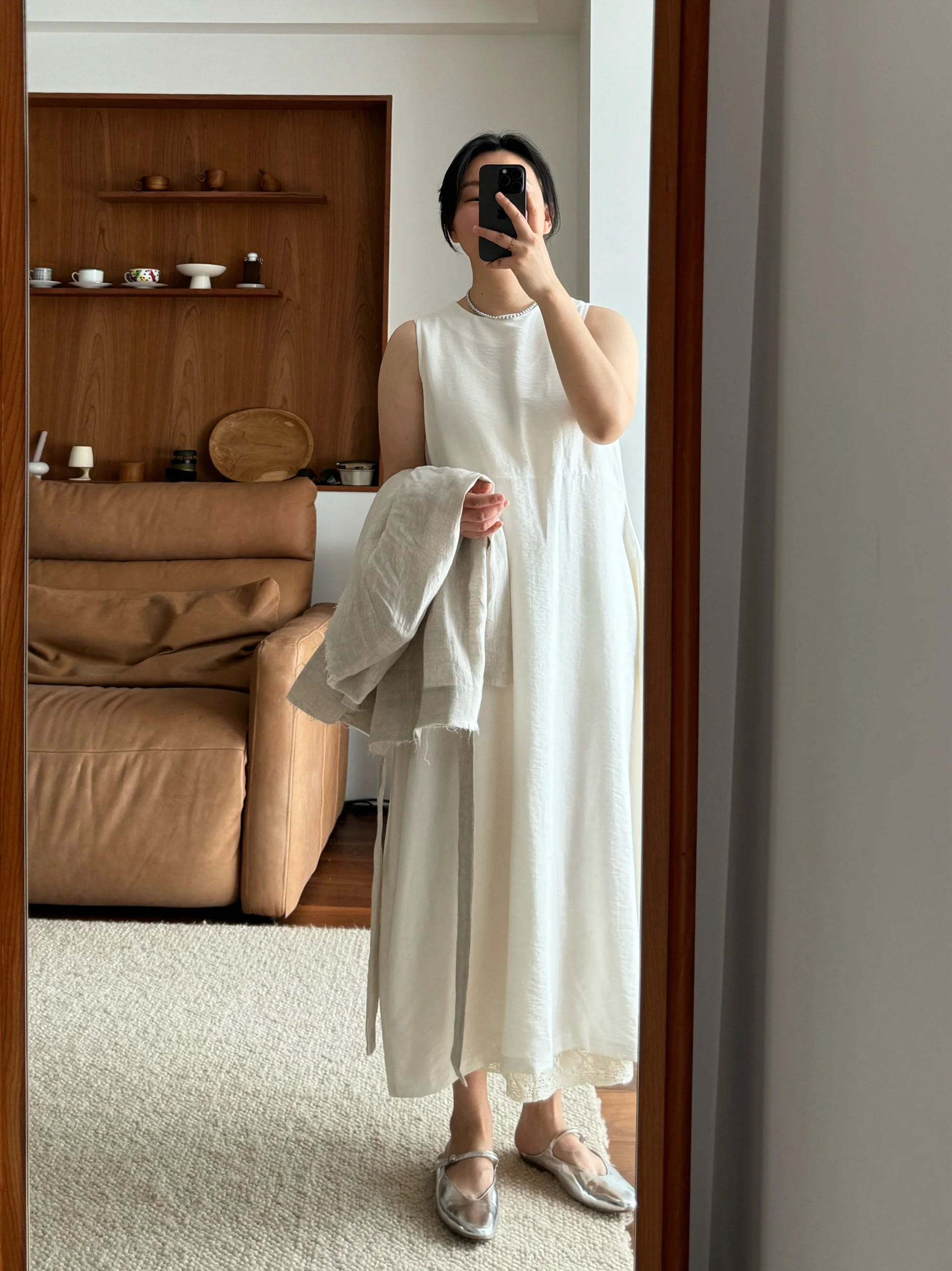 

Ele round Ne T Dr Silk Texture Spring Summer New Arrival Flower Bud ape Vest Skirt for Young Women