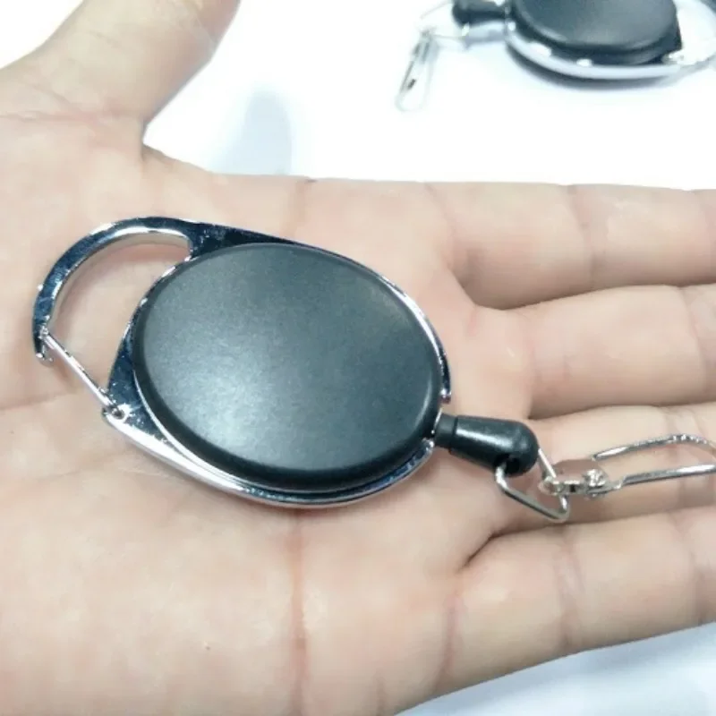 Portachiavi elastico Anti-perso bobina di Badge retrattile per il passaggio del permesso di lavoro Clip di accessori per etichette identificative della carta di lavoro per i lavoratori del personale