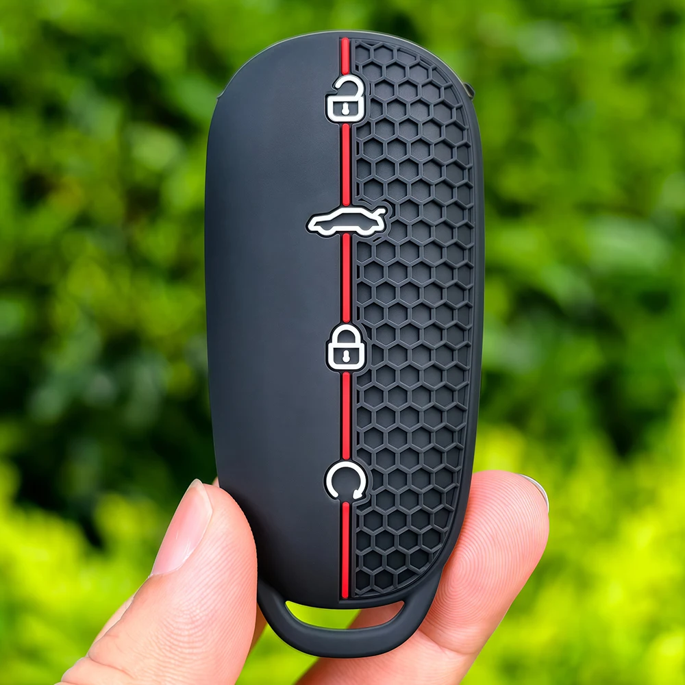 Capa de Silicone Transparente para Chave Omoda 7 C7 S7 Shs Phev 2026 2025 Omoda 5 C5 com Chaveiro e Suporte para Chaves