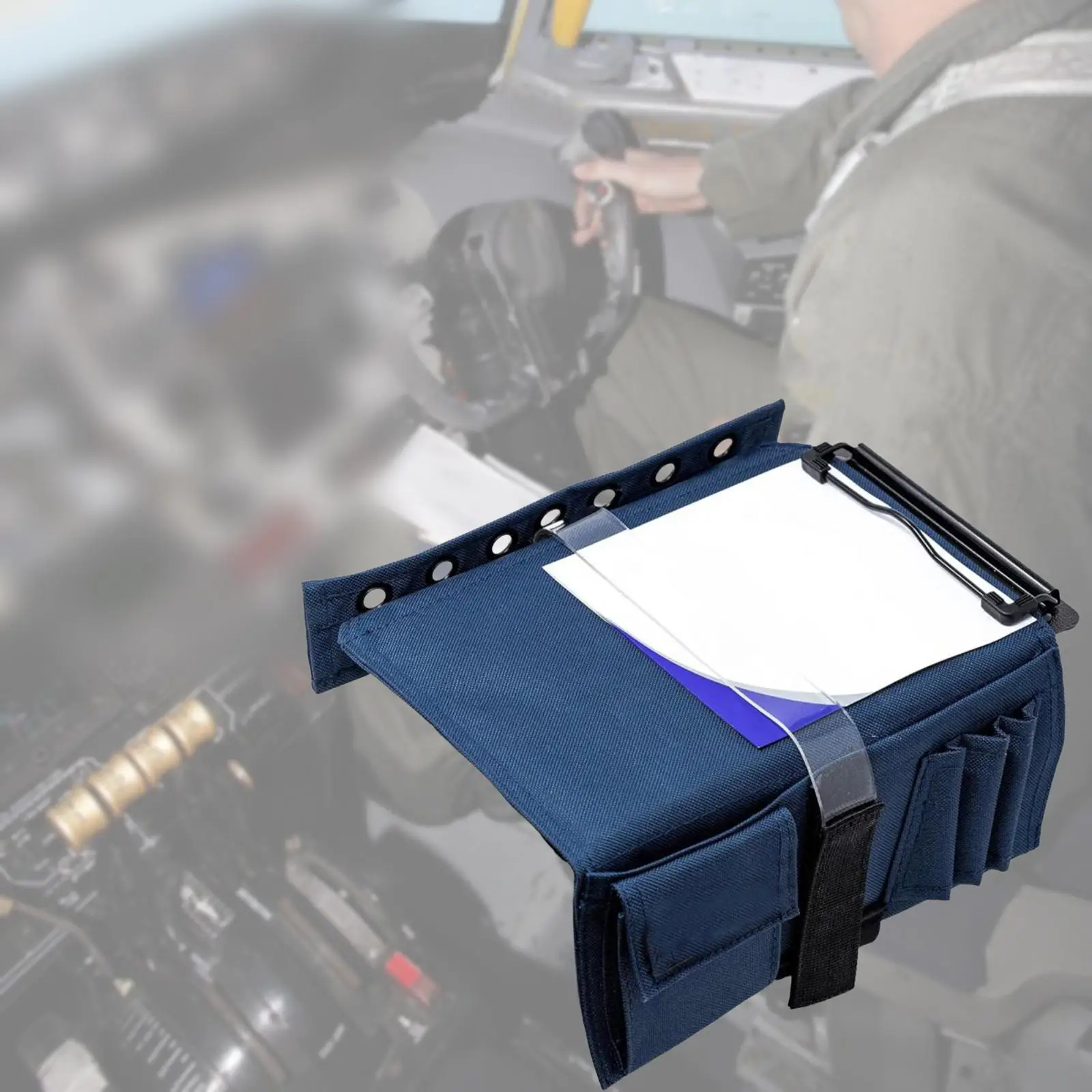 

Pilot Kneeboard Multifunctional Oxford Cloth Organizer Aviation Legboard