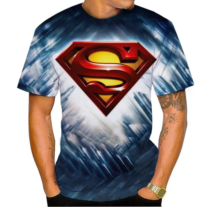 أزياء الصيف بارد خارقة 3D المطبوعة الرجال تي شيرت محايد عارضة المتناثرة الرجعية قصيرة الأكمام