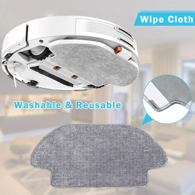 Accesorios de repuesto para Xiaomi Robot Vacuum-Mop 2S/3C / Mop P/Mop Pro / XMSTJQR2S / STYTJ02YM, toallitas con filtros HEPA