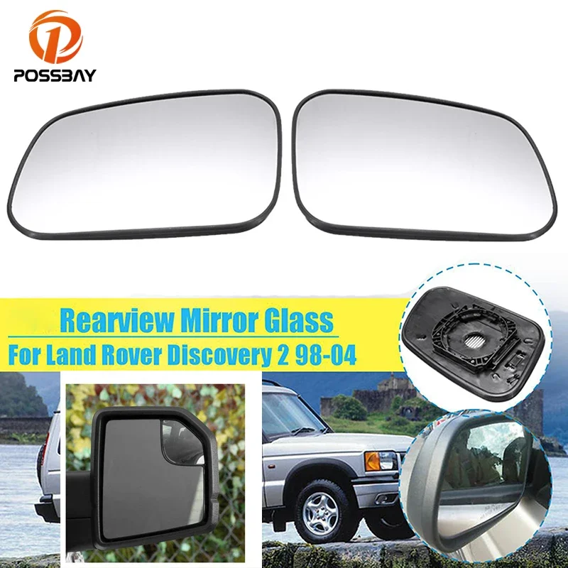 Left Right Side Rearview Heated Mirror Clear Glass Placement Parts fits for Land Rover Discovery 2 1998-2004 2003 2002 2001