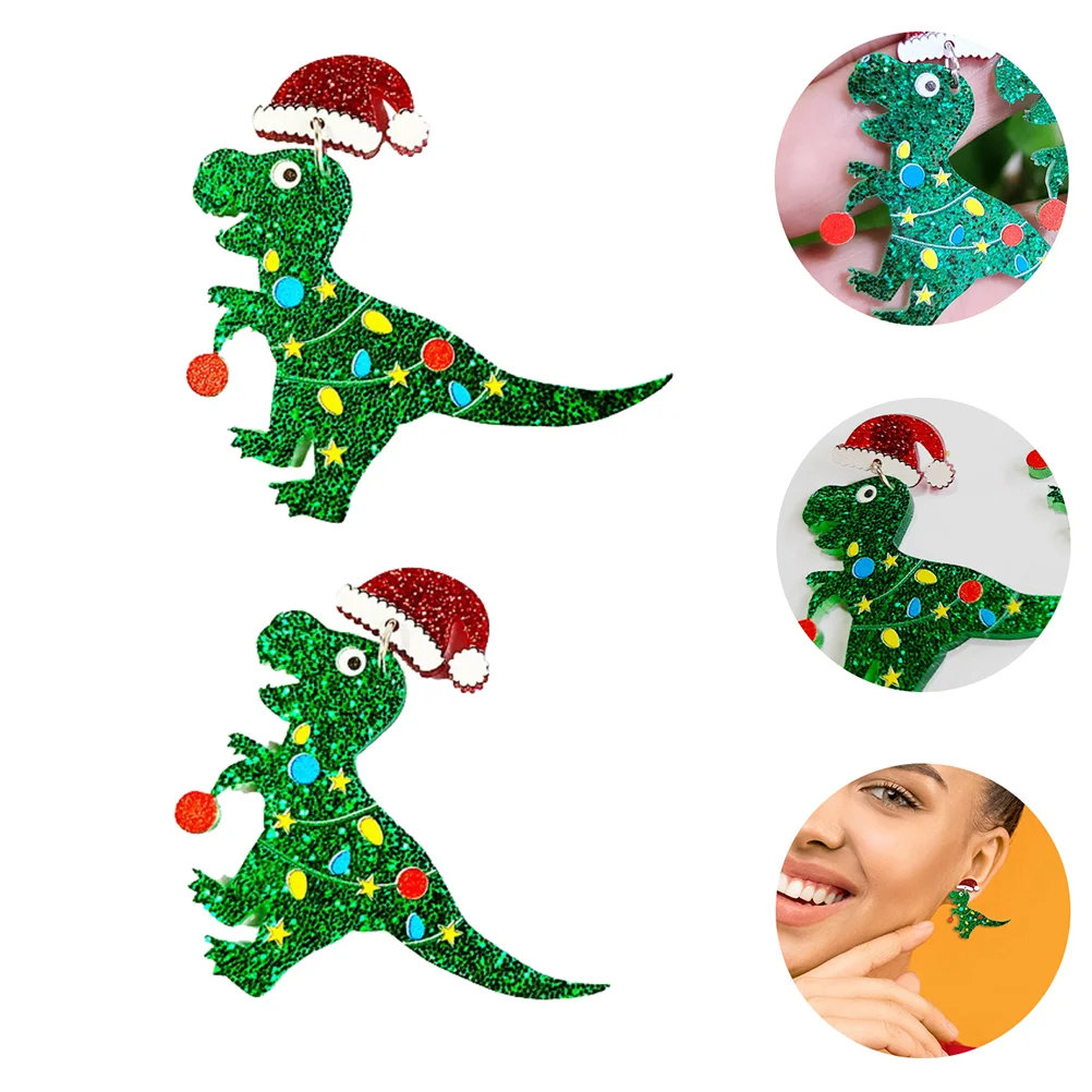 Christmas Earrings Xmas Dangle Pendants Decorations Dinosaur Drop Woody Toy Tots Toys