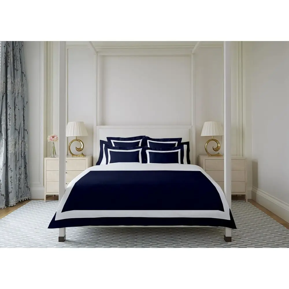 Hotel Luxury 3pc Two Tone Duvet Cover Set-850 Thread Count 100% Organic Cotton Premium Bedding Collection Grand King Size 106 x