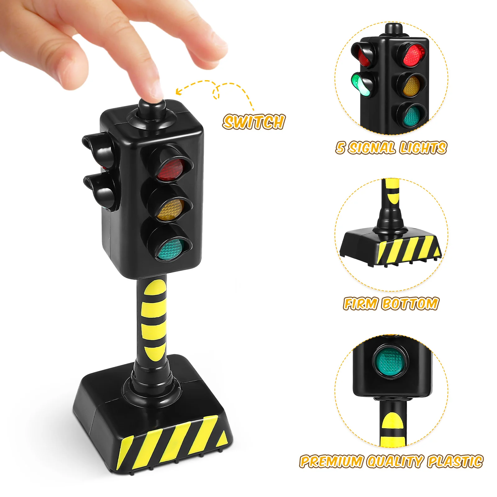 Traffic Light Educational Toy Cars Vehicles Kids Toys Safety Playing Street Sign