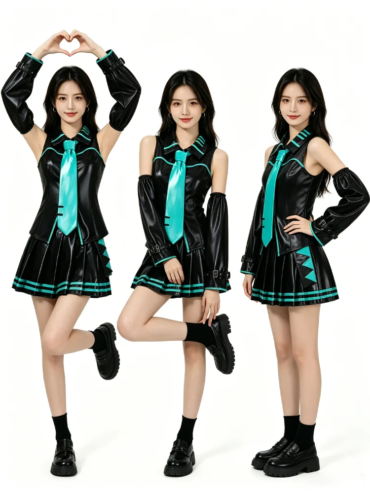 Damen-Cosplay-Kostüme |   Leder Mini Sexy Kleid Set |   Halloween-Karneval-Party-Outfits |   JK Uniformen |   Geburtstagsparty-Kostüm