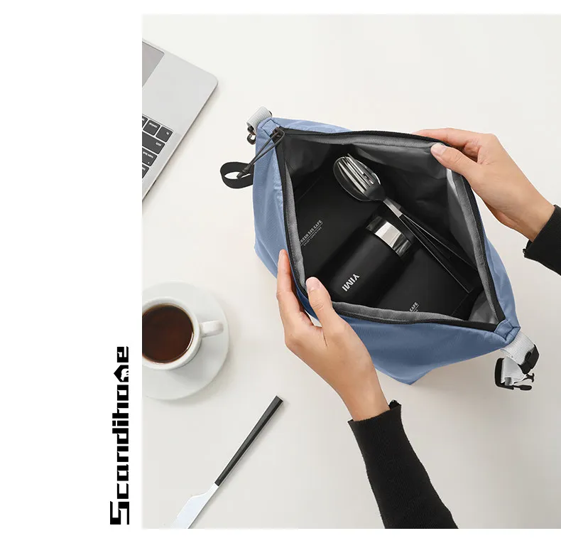Tragbare Lunchtasche für Damen, isoliert, Thermo-Lunchbox, Kühler, Handtasche, Lebensmitteltasche, Träger für Büro, Schule, Reisen, Picknick – Detail 10