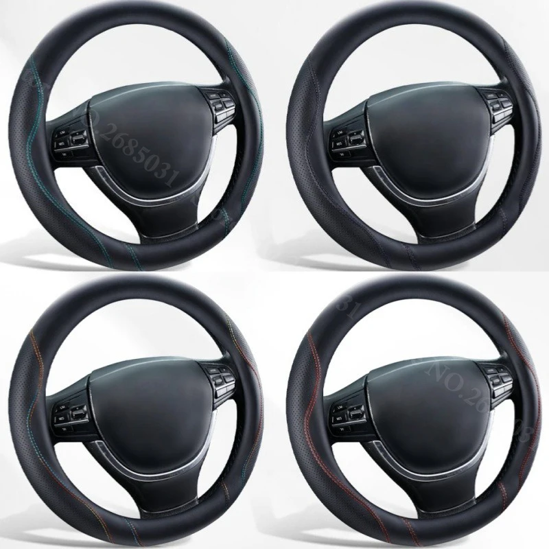 Nappa Leather Truck Lorry Van Big Bus Steering Wheel Cover Wrap 38-50CM Size for SANY SCANIA IVECO ISUZU MAN Renault DAF Hino
