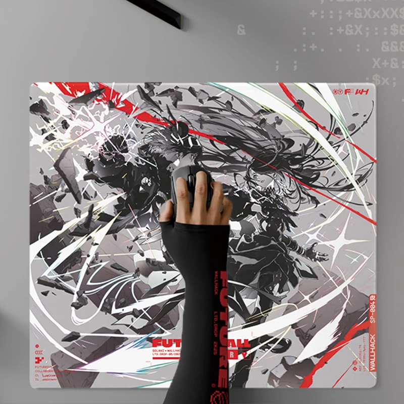 WALLHACK4.0 DRIFT SORA Gaming Glass Mouse Pad Esports Level Tempered Glass Smooth Speed E-sports Mouse Pad Original Ice Sleeves