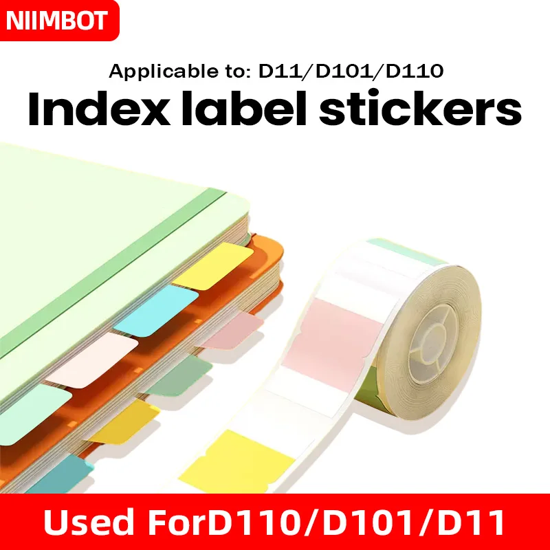 Niimbot D101 D11 D110 label index pasting intelligent printer thermal label sticker color label sticker self-adhesive paper wate