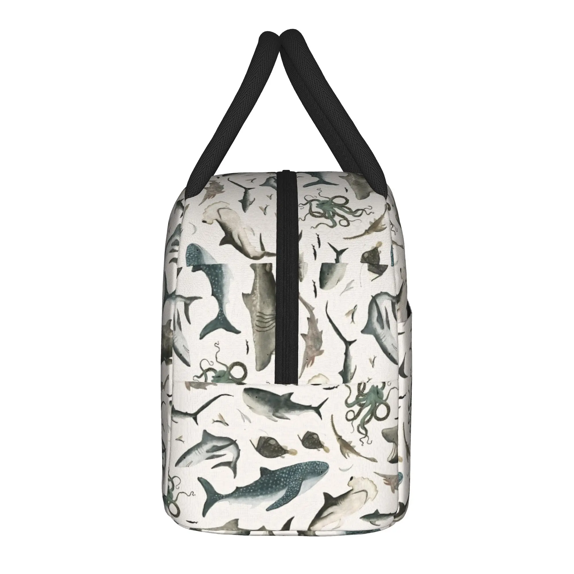 Shark Ocean Animal Sharks Insulated Lunch Bags Large  Meal Container Thermal Bag Lunch Box Tote Work  Picnic Bento Pouch