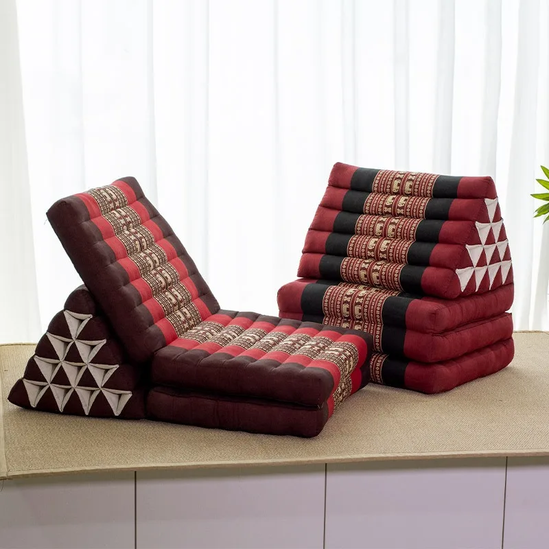 Thai cushion SPA mat, bay window mat, Thai triangular pillow tatami bay window mat, floor sofa cushion