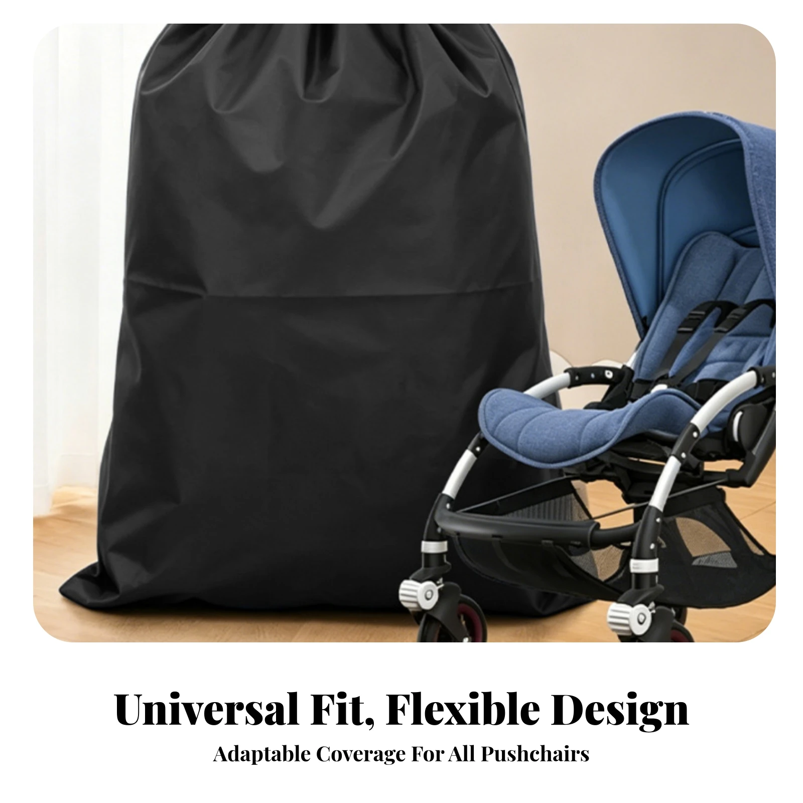 Stroller Storage Bag Dustproof Stroller Bag with Drawstring Closure Strong Lightweight for Parents, Travel