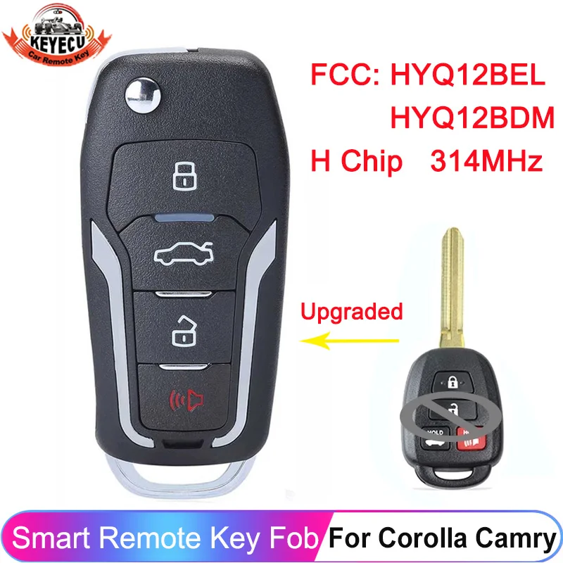 

KEYECU обновленный пульт дистанционного управления HYQ12BEL HYQ12BDM с H чипом для Toyota Camry Corolla 2014 2015 2016 2017 2018 2019 брелок для автомобильного ключа