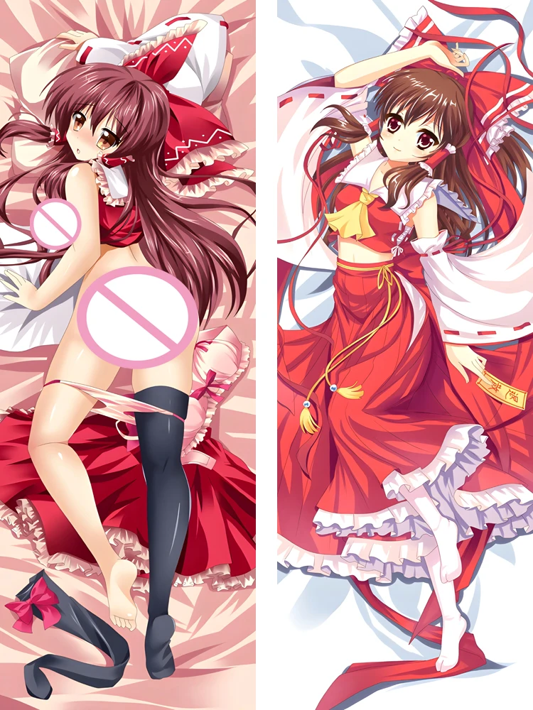 Hakurei Reimu Anime Dakimakura Pillowcase Double-sided Print Home Bedding Hugging Full Body Pillow Cover Case Dropshipping