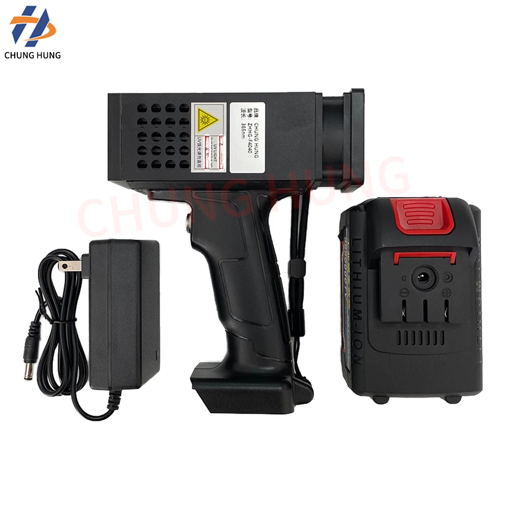 Rechargeable portable UV LED lamp for automotive paint curing inspection and metal plate grayscale defect detection