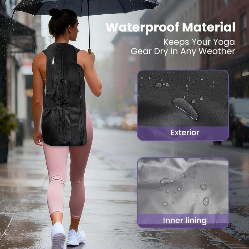 Portable Yoga Mat Backpack Gym Storage Bag - Pilates Gear Yoga Accessories Sports Shoulder Bag For Easy Carrying