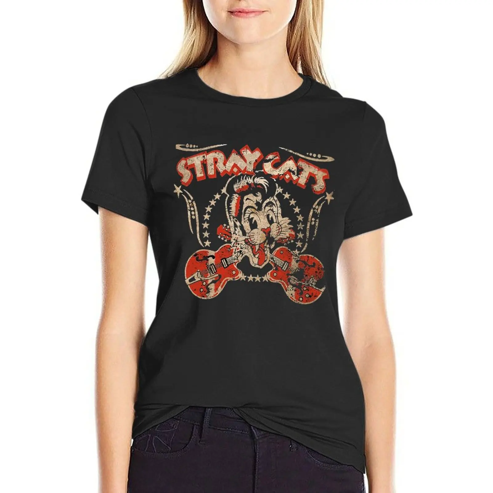 

For Mens Womens Music Band stray cats,rockabilly,music T-Shirt tees vintage clothes luxury designer clothing Women