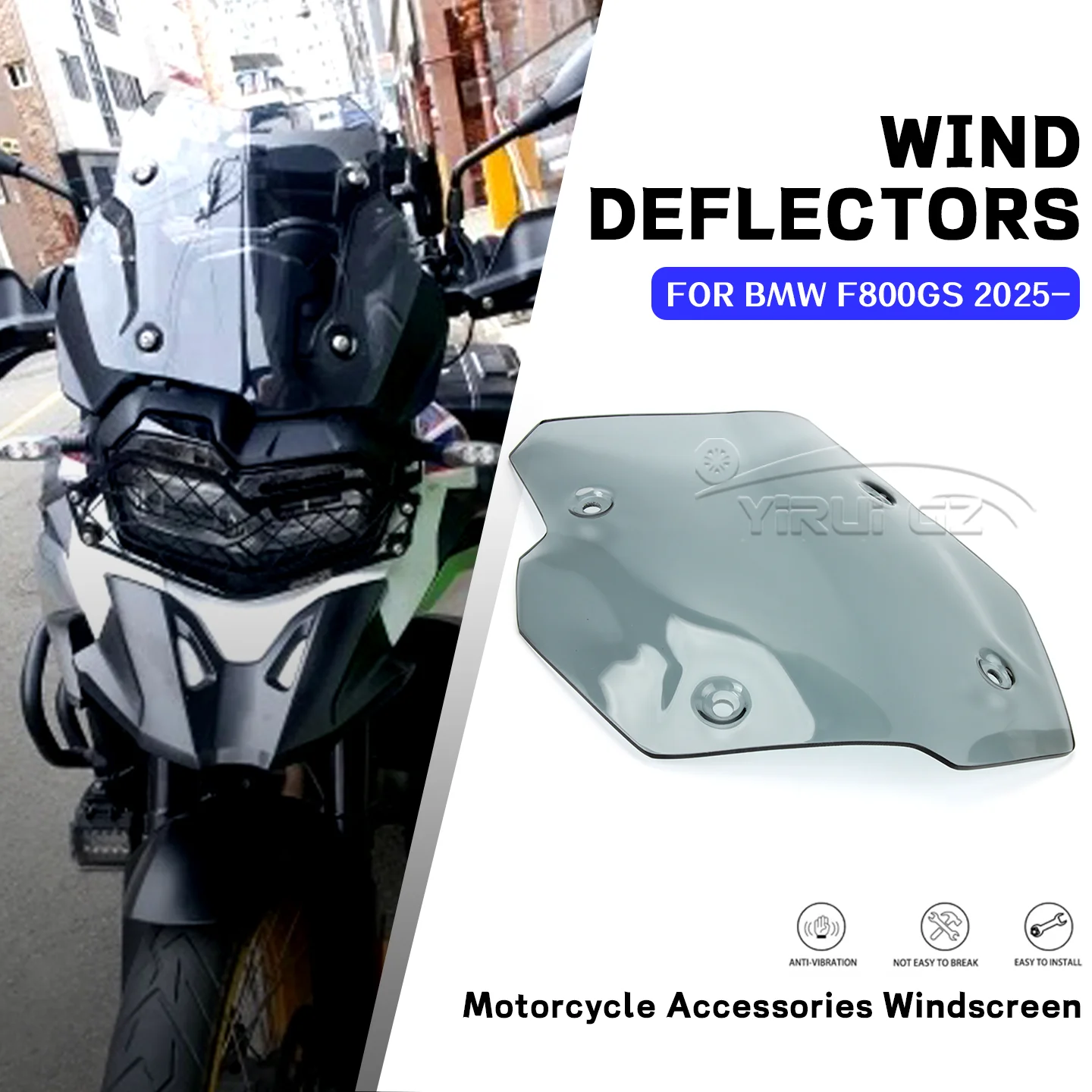 

Windshield thicken Wind Shield Screen Windshield Motorcycle Windscreen For BMW F800 GS F800GS F800GS F800 GS 2025 F800 GS 2025-