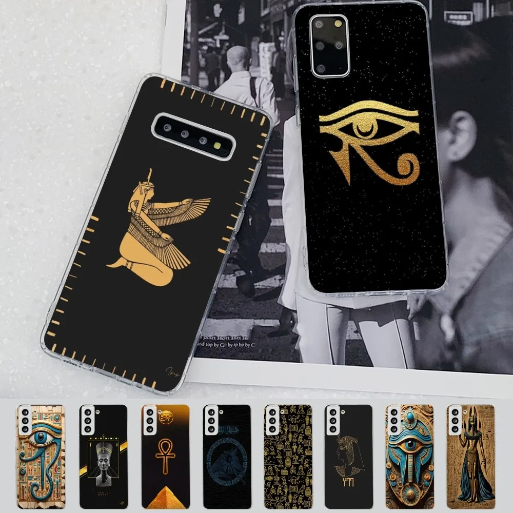 Egypt Nefertiti Anubis Ankh Phone Case for Samsung S21 A10 for Redmi Note 7 9 for Huawei P30Pro Honor 8X 10i Cover