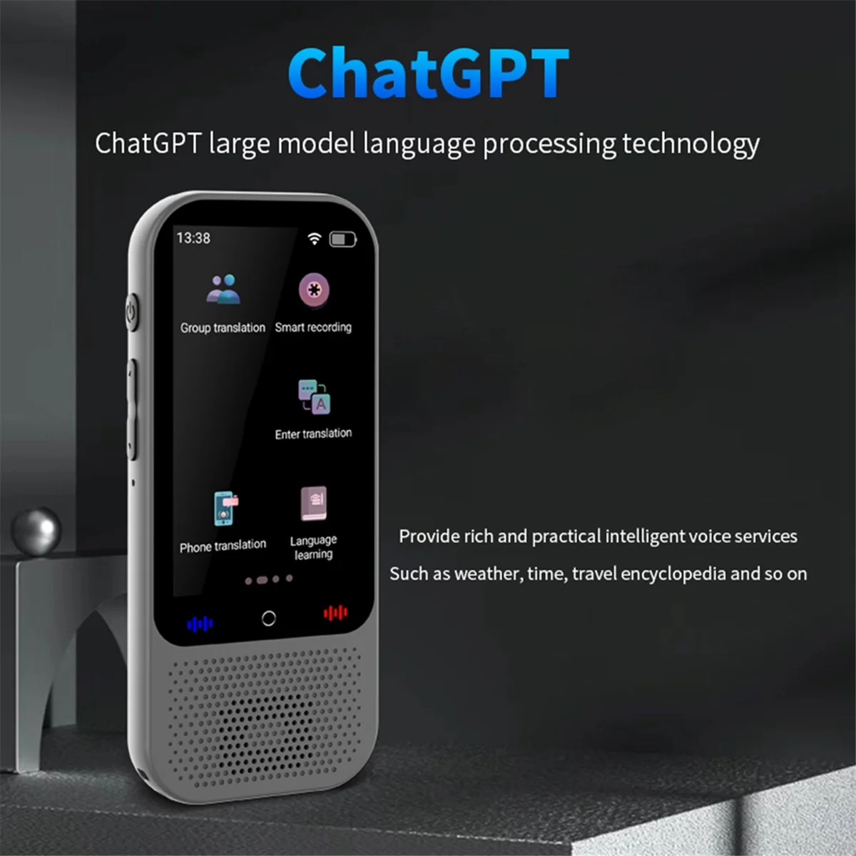 AD41-S80 Pro AI อุปกรณ์แปล Real Time Smart Voice Photo Translator 138 ภาษา 18 ออฟไลน์แบบพกพา
