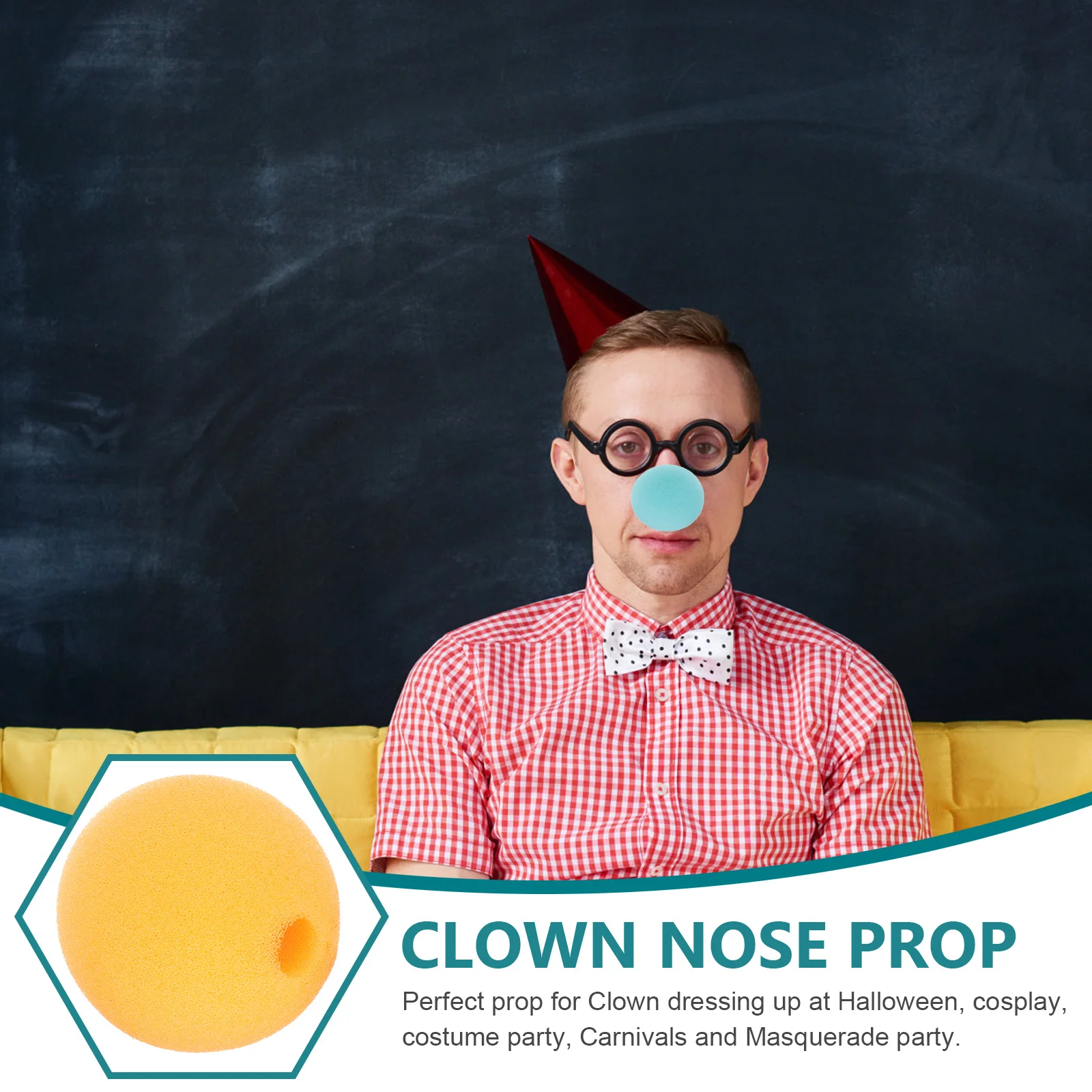 20 قطعة كرنفال العرض مهرج اكسسوارات الأنف تأثيري الدعامة استبدال زي الإسفنج