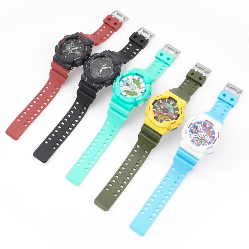 16mm Resin Silicone Watch Band for Casio G-SHOCK GA-100/110/140/200/400/700 GD-100 G-8900 GW-8900 Men Sport Strap Accessories