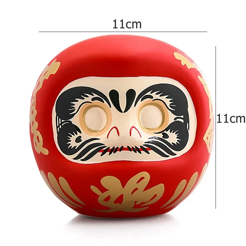 4 inch Japanese Ceramic Daruma Doll Lucky Charm Fortune Ornament Fengshui Zen Craft Money Box Home Tabletop Decoration Gifts