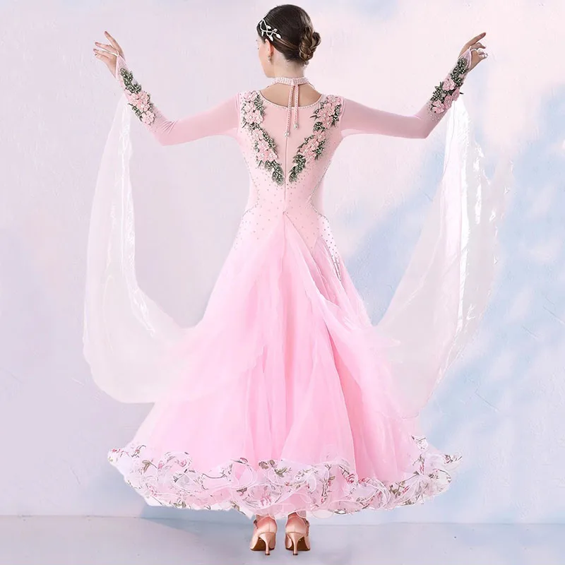 White Ballroom Dance Competition Dresses Standard Women\'s Performance Clothes High End Party Waltz Modern Stage Wear Costume