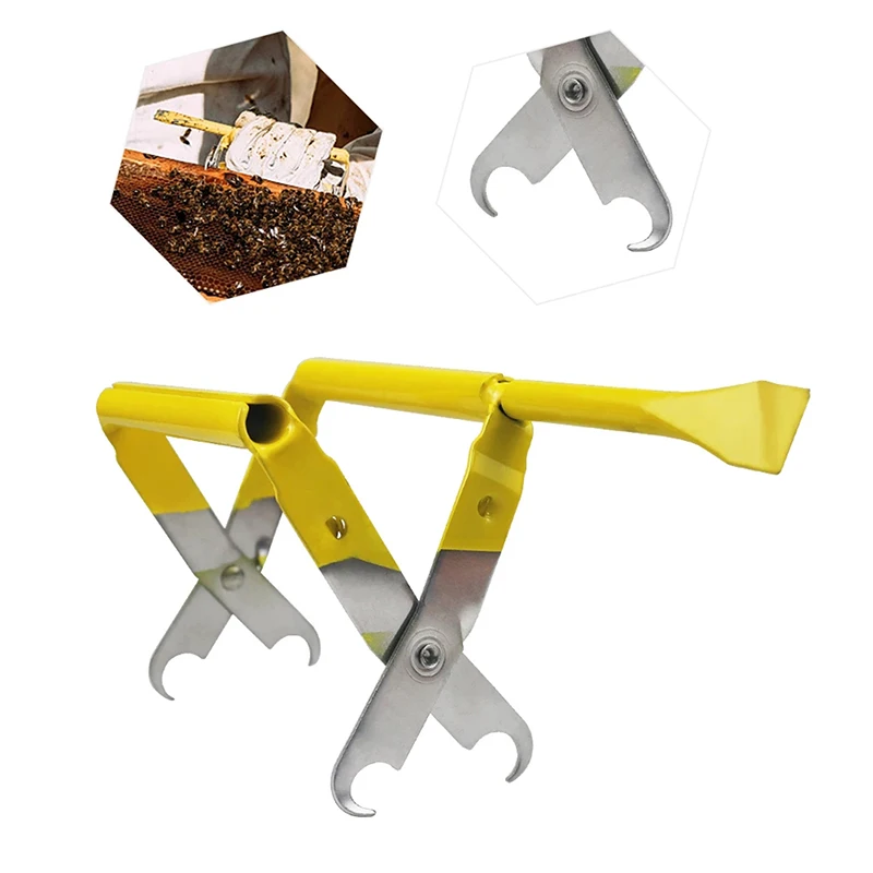 Bee Hive Frame Holder Honeycomb Spleen Lifter Capture Grip Precise Beehive Clip Stainless Steel Tightening Beekeeping Equipment