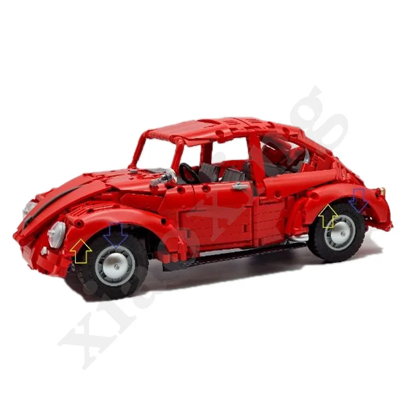 New Shell Car MOC-133894 Classic Classic Sports Car Static Edition 1827 Pcs Fit 10252 Building Blocks Kids Toy DIY Birthday Gift