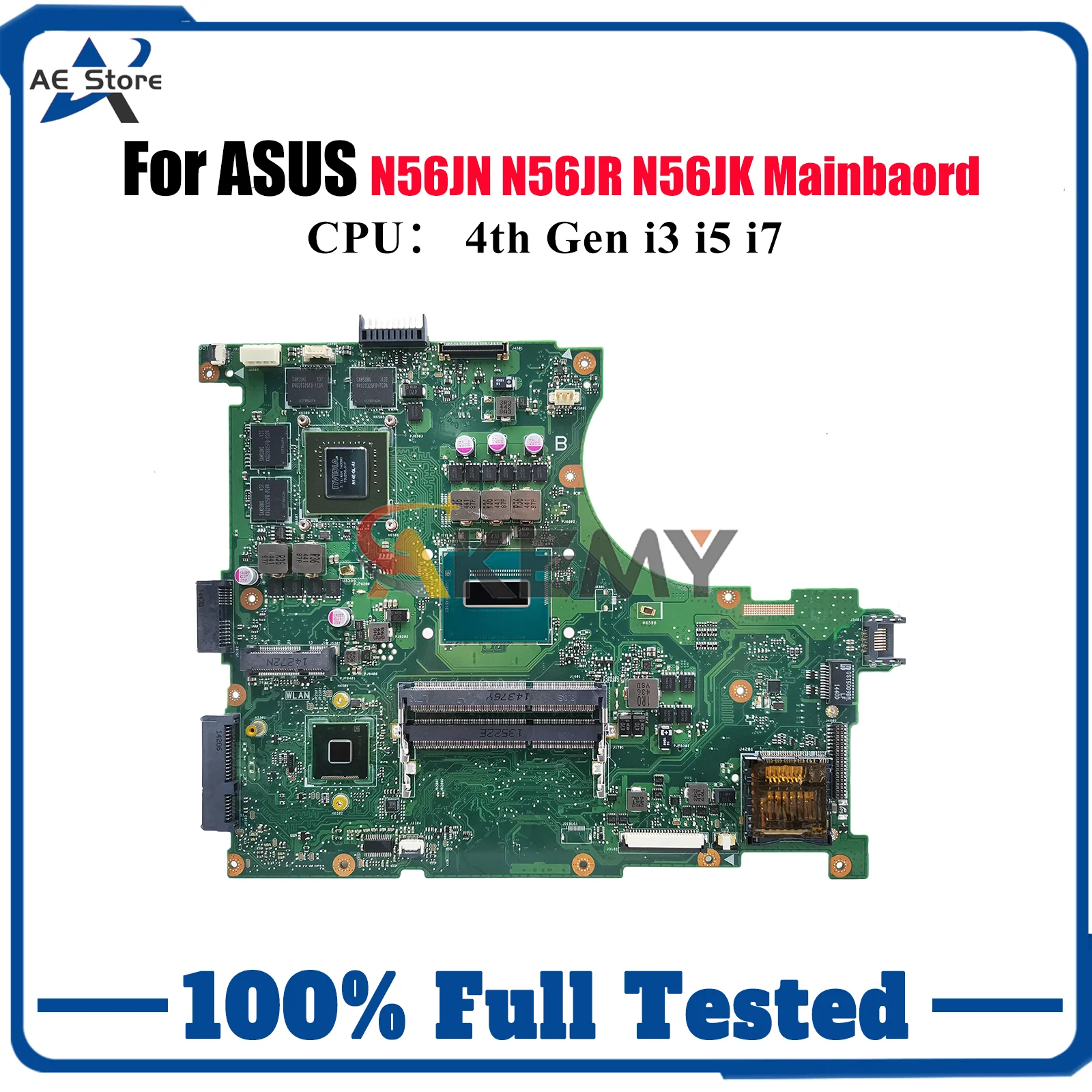 

N56JR Материнская плата для ноутбука ASUS N56JR N56JK N56J N56JN Материнская плата для ноутбука с процессором i3 i5 i7 100% тест ОК быстрая доставка stk