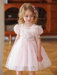 Wholesale Children Clothes Girls Frock Knee-Length Party Dresses For 4yr Little Girl