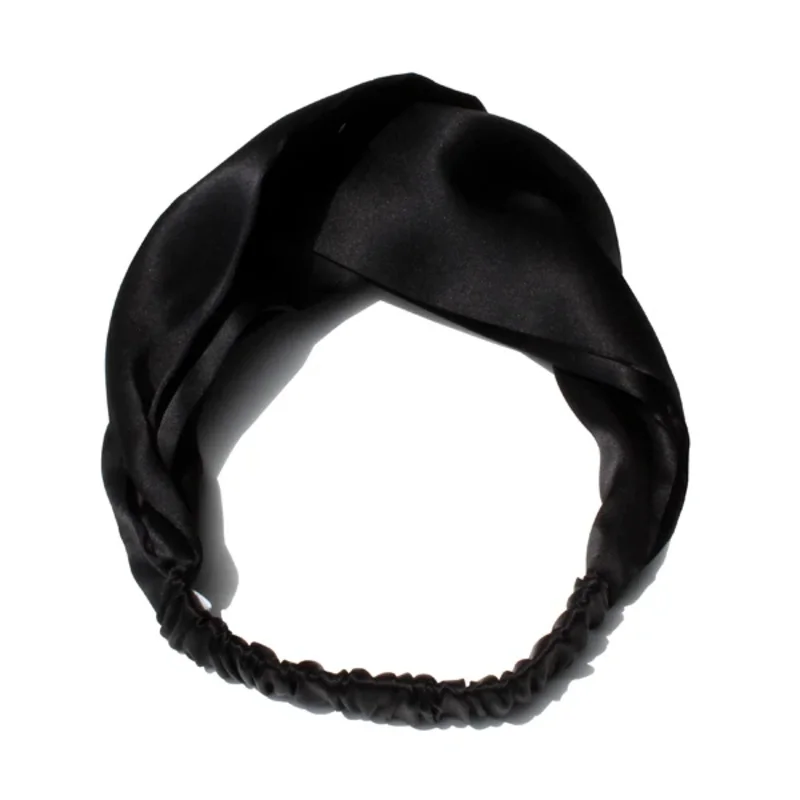 

Mulberry Silk Headbands For Women Vintage Cross Elastic Head Wrap Hair Accessories 16 Momme