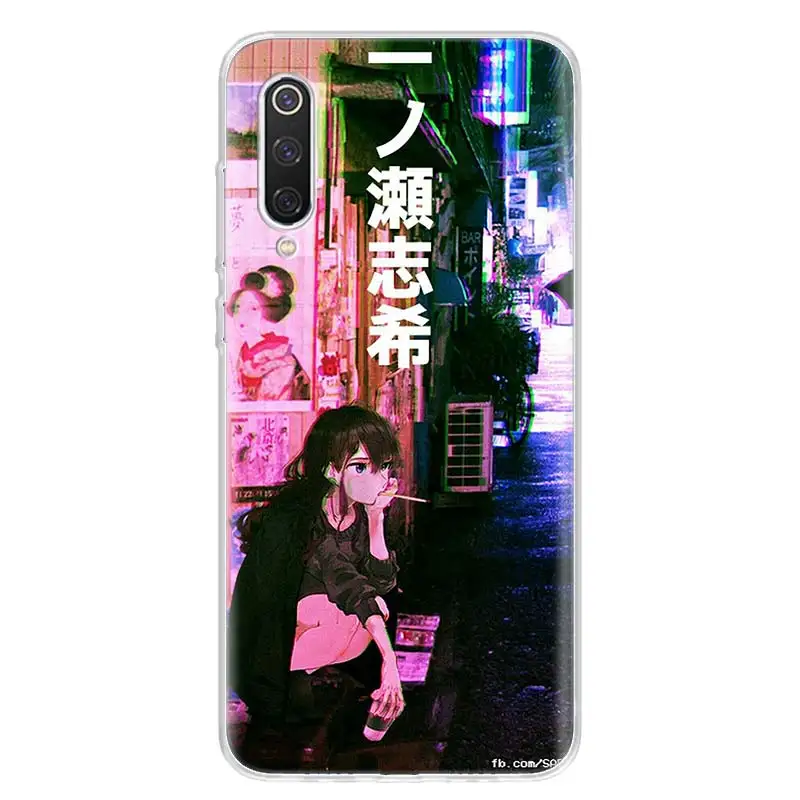 Anime Vaporwave Glitch Hot For Xiaomi Redmi Note 13 12 11S 11 10S 10 Pro Phone Case  11T 11E 9S 9 8T 8 7 Plus Fundas Cover Coque