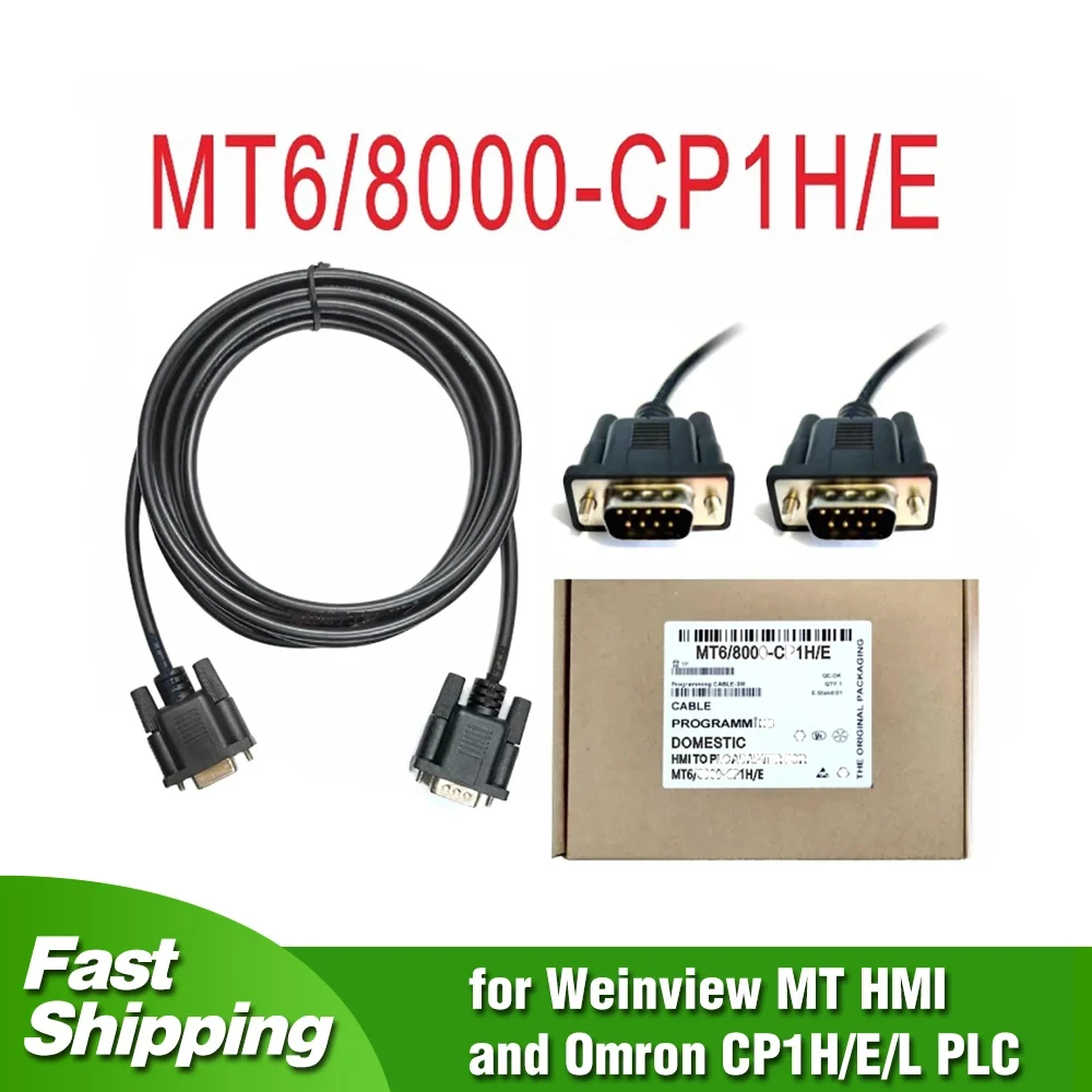 MT6000-CP1H for Weinview Touch Screen MT6103IP/6000/8000 Connecting with Omron CP1H/E/L Data Cable