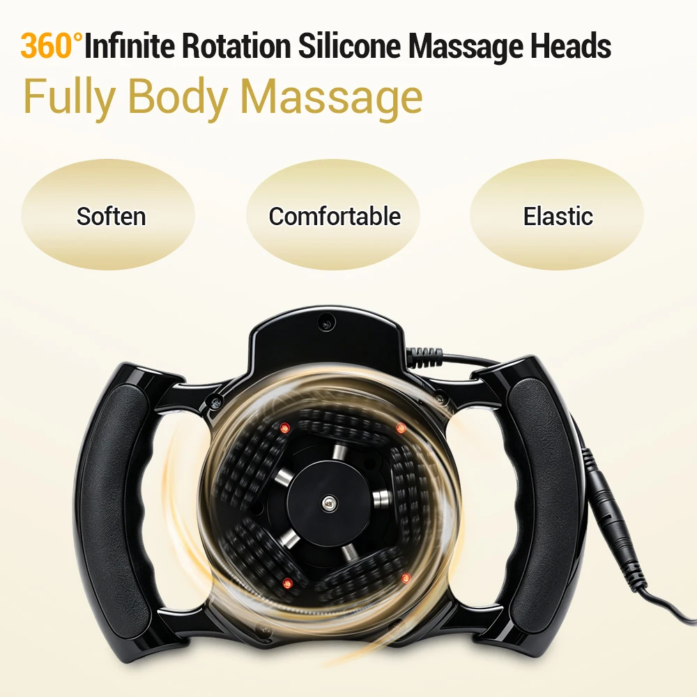Handheld 360 Rotation Body Roller, Massage Machine for Lymphatic Drainage, Cellulite Removal, Home Salon Use