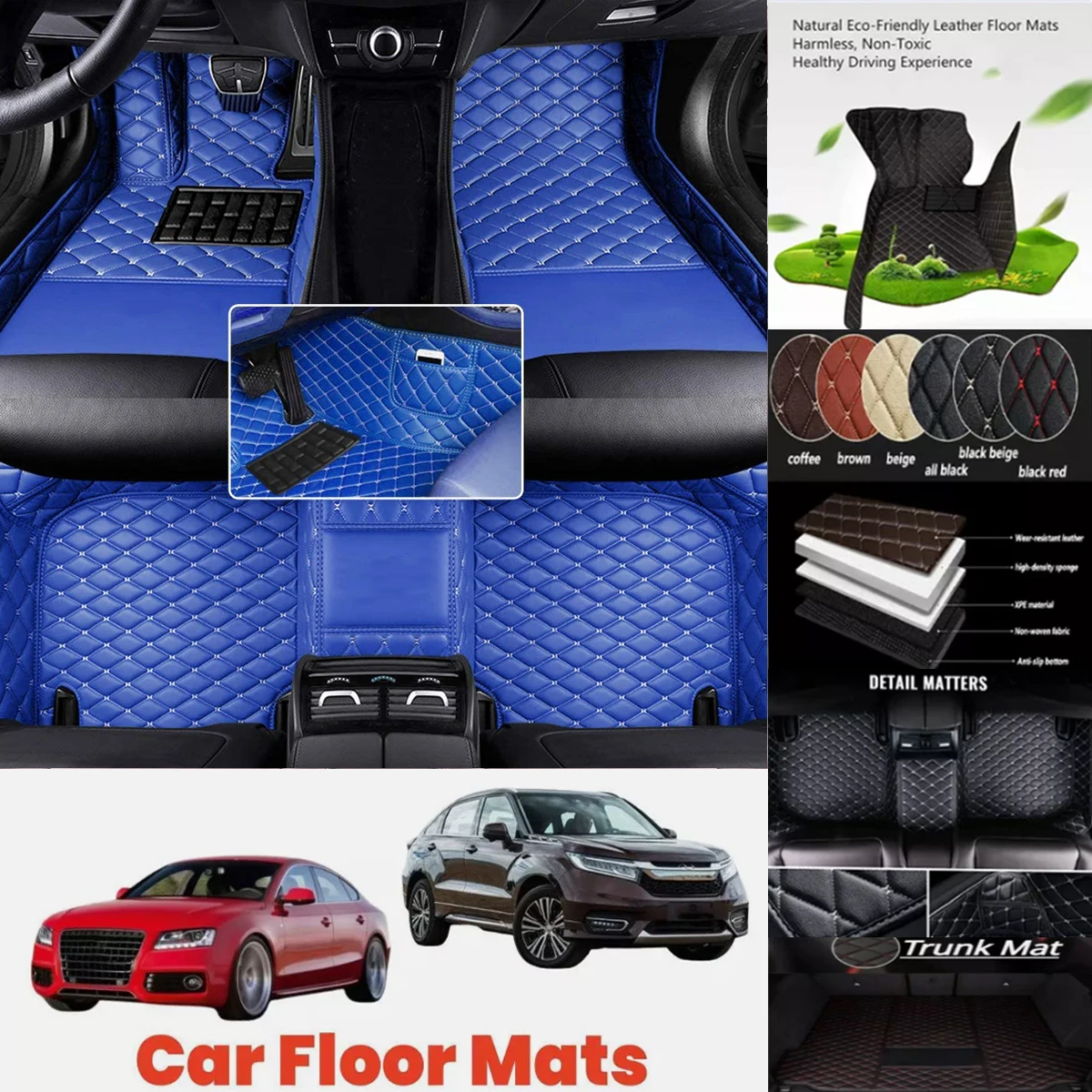 الحصير سيارة مخصصة مقاومة للماء ثلاثية الأبعاد من جلد البولي يوريثان لسيارة Toyota FJ Cruiser Auto Carpets Coche Accessory Liners #2