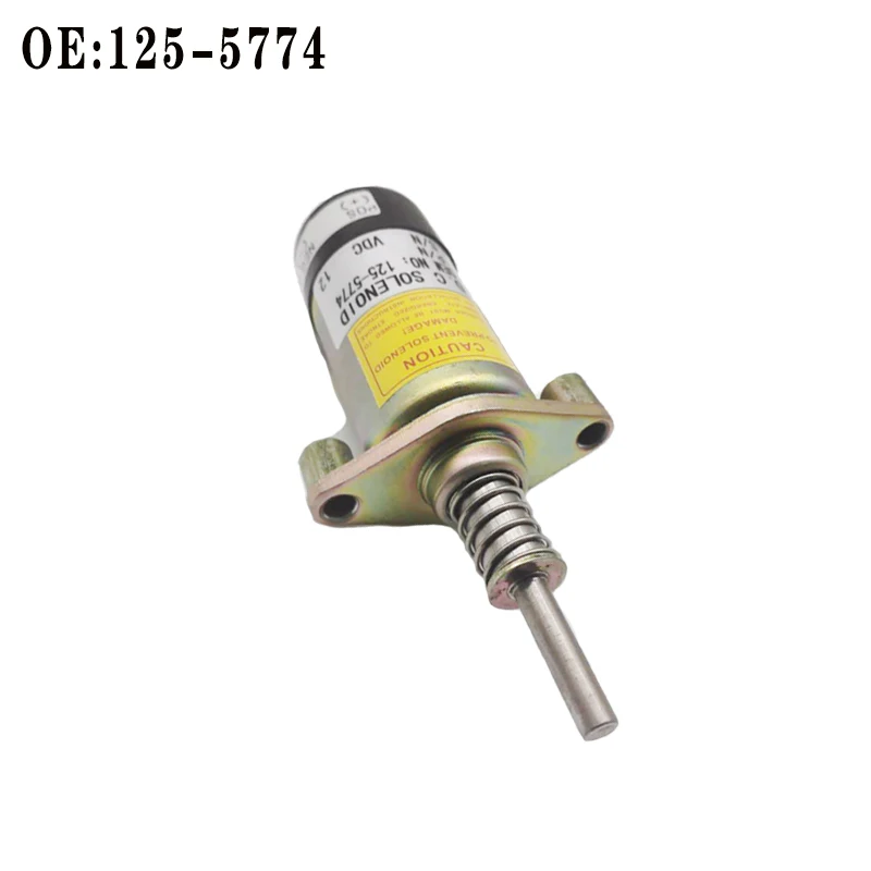 

High Quality Solenoid Valve 125-5774 1255774 for Caterpillar Excavator 3406B Fuel shutoff flameout solenoid valve