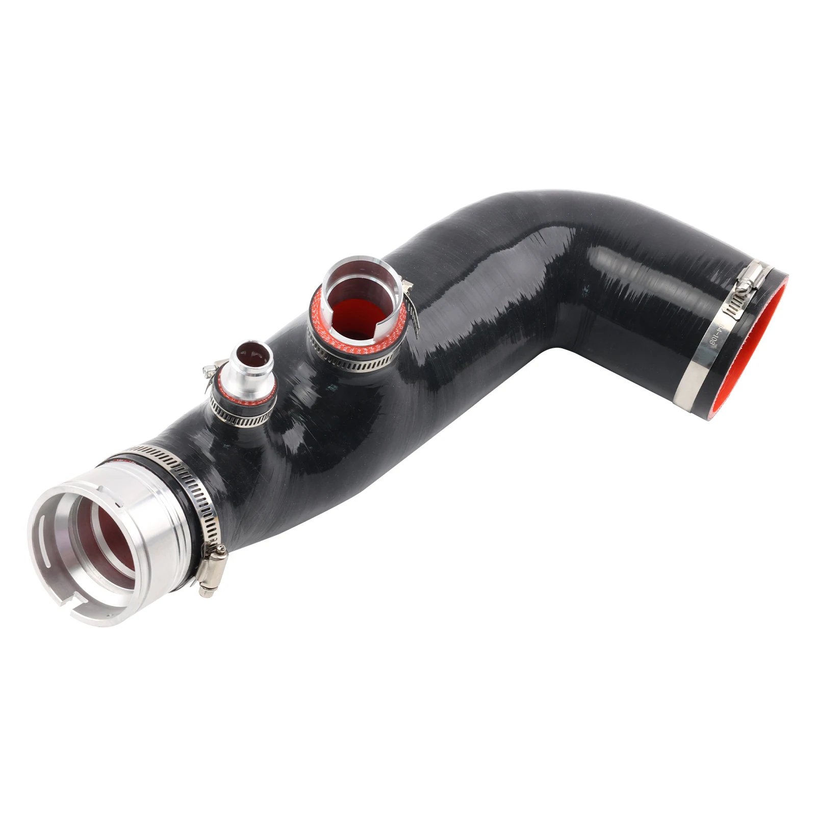 new B48 TURBOCHARGER Air Inlet Hose  For 2019+ F30 G20 G30 2.0L L4 TURBO 320i 330i 420i 430i  with aluminum adaptor