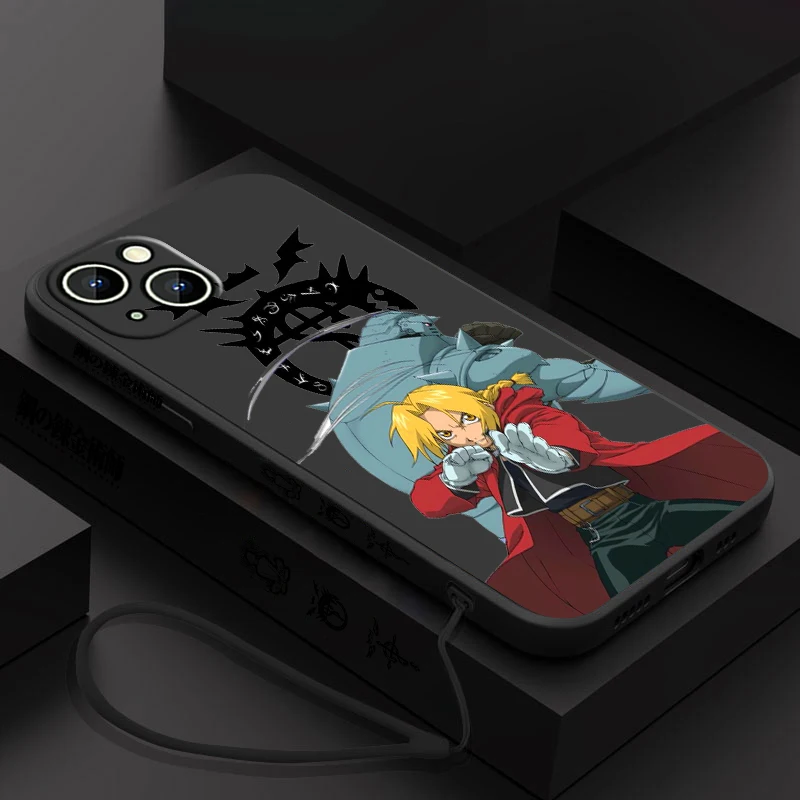 Fullmetal Alchemist Edward etui na telefon Apple iPhone 15 14 13 12 11 Pro Max Plus 8 7 SE etui na lewą linę