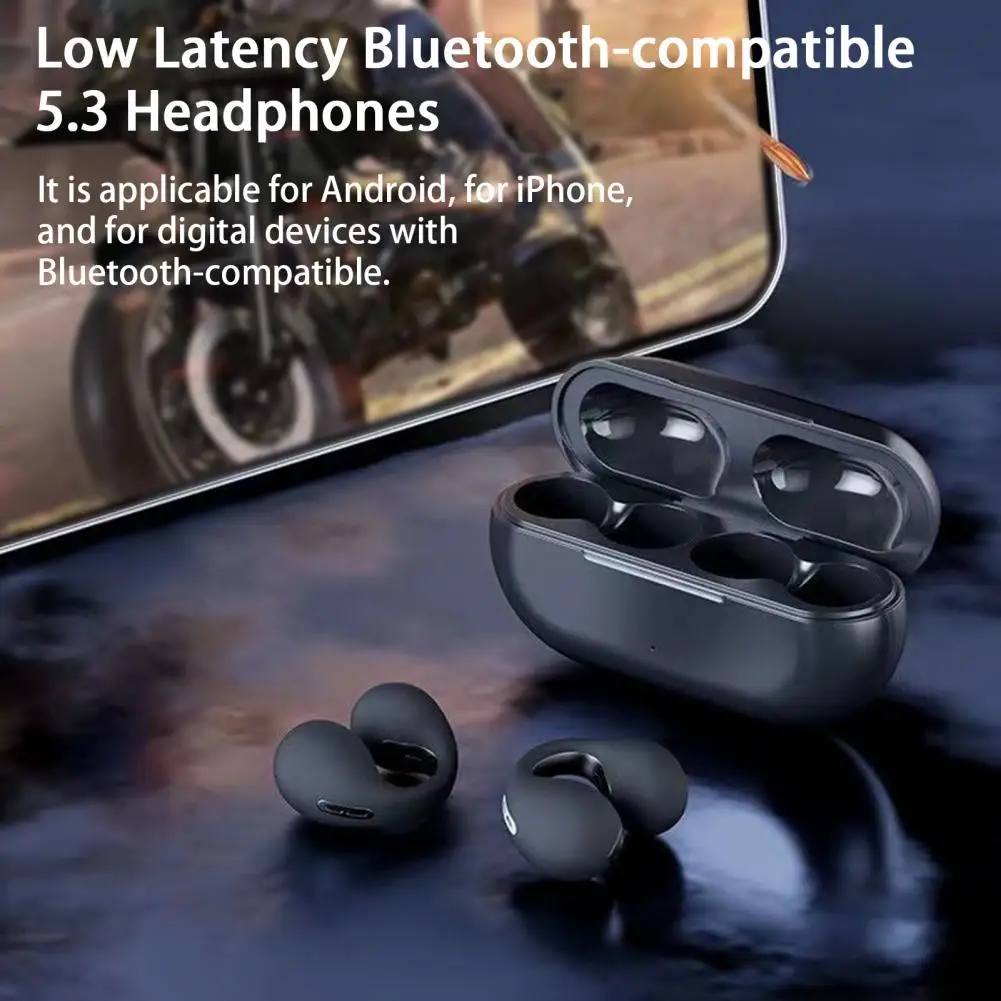 1 Paar robuste leichte Sport kopfhörer HiFi-Sound effekt Clip Ohr Bluetooth-kompatibel 5 3 Headsets Musik-Player