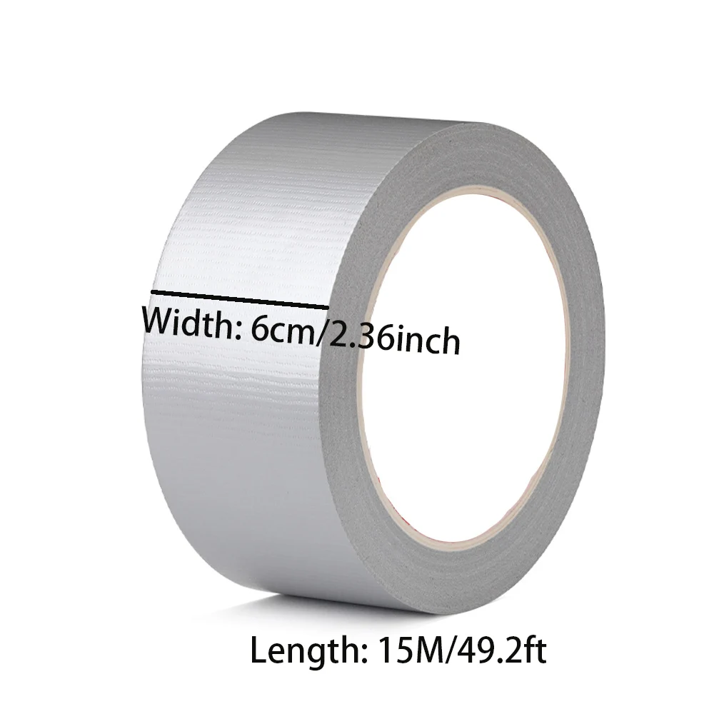 Silver Cloth Duct Tape Heavy Duct Waterproof Strong Adhesive Tape for Packing Sealing Moving Lable