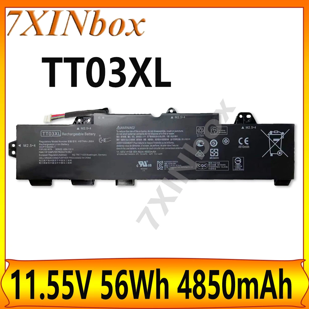 7XINbox TT03XL 11.55V 56Wh 4850mAh Laptop battery for HP EliteBook 755 850 G5 ZBook 15U G5 G6 HSTNN-DB8K HSTNN-LB8H HSTNN-LB8H